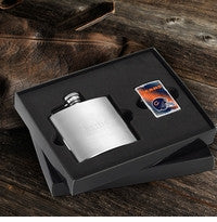 NFL Lighter and Brushed Flask Gift Set - Chicago Bears