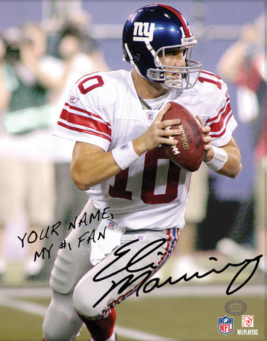 NFL Signature Canvas Print - Giants Eli Manning
