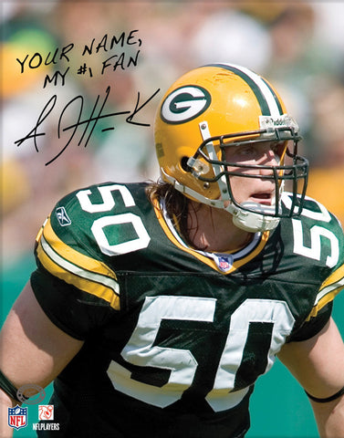 NFL Signature Canvas Print - Packers A.J. Hawk